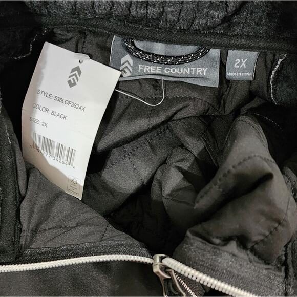 Free Country‎ black super soft fleece jacket plus size 2X new!! - Picture 5 of 8